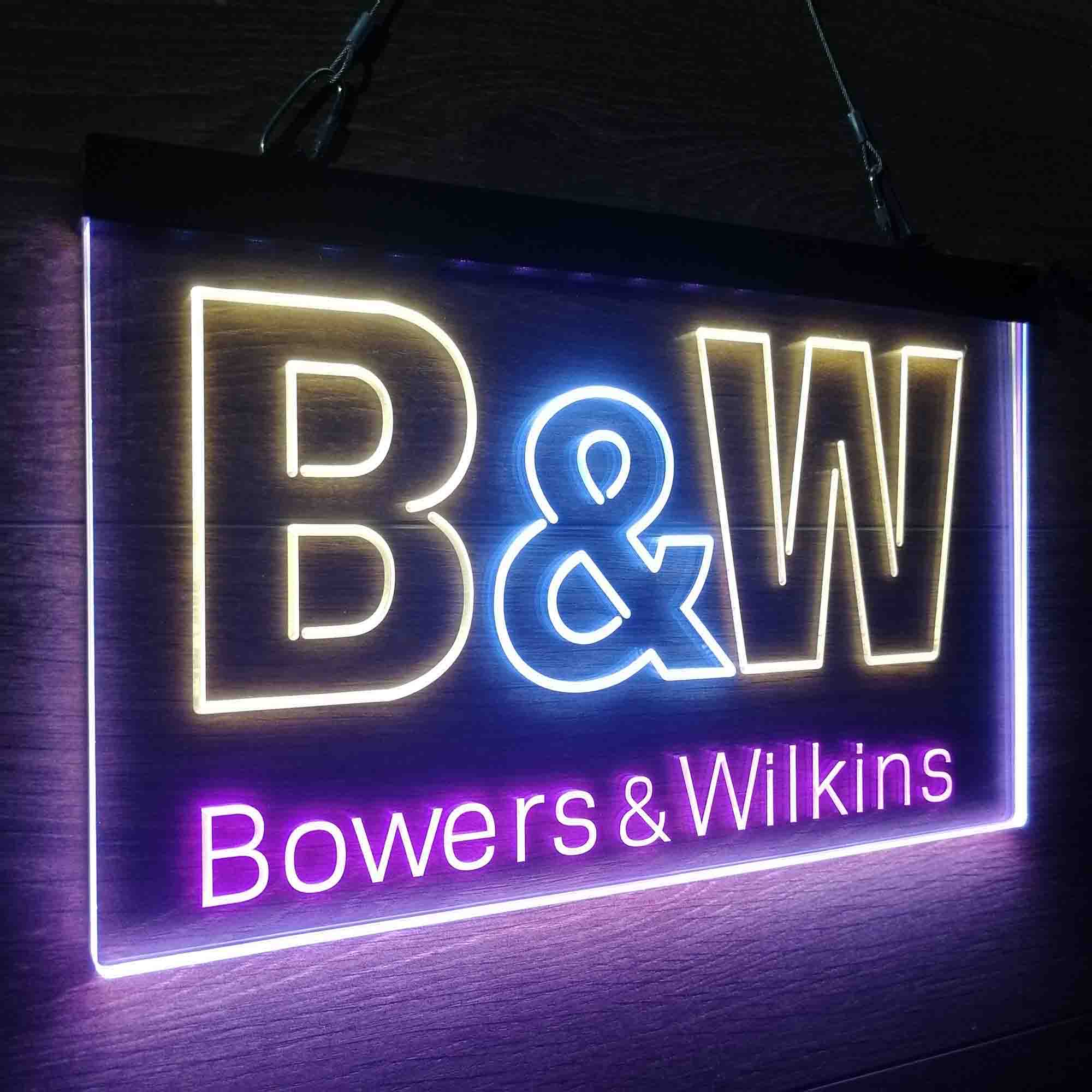 B&W Bowers & Wilkins Neon LED Sign 3 Colors