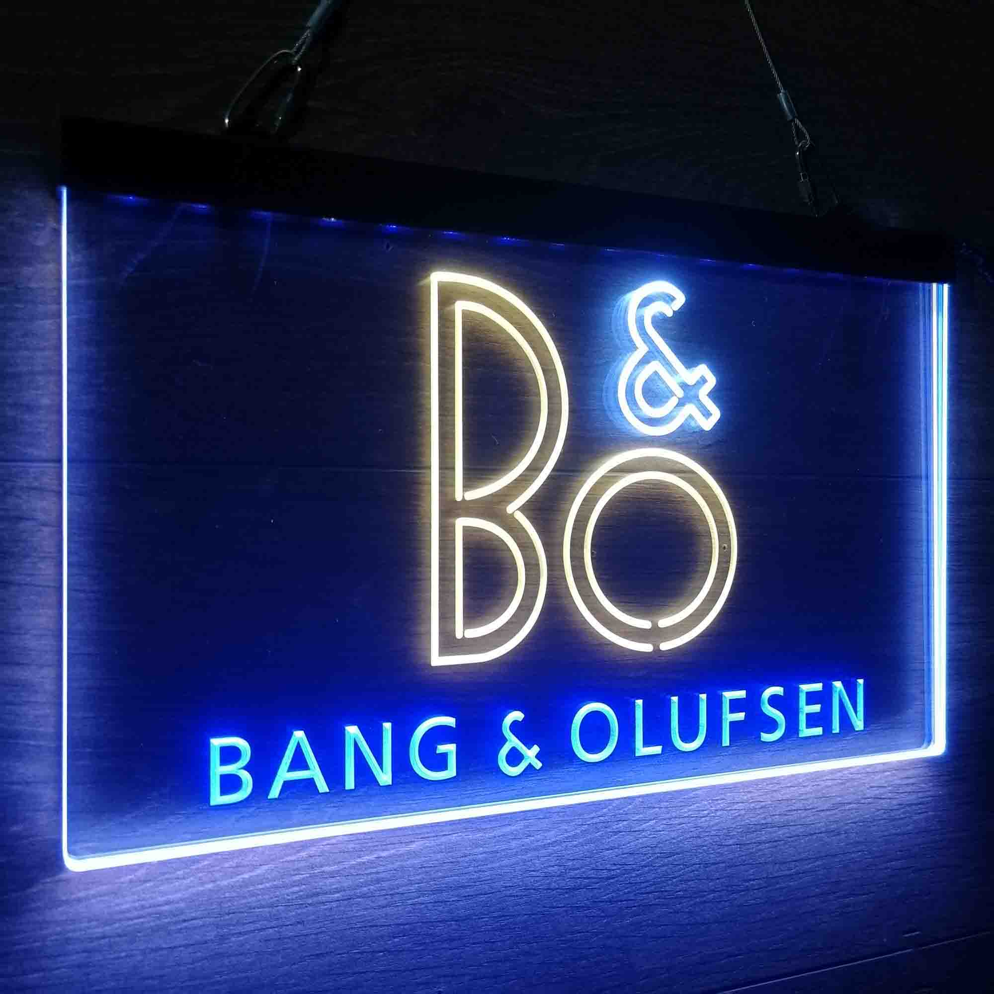 B&O Bang & Olufsen Neon LED Sign 3 Colors