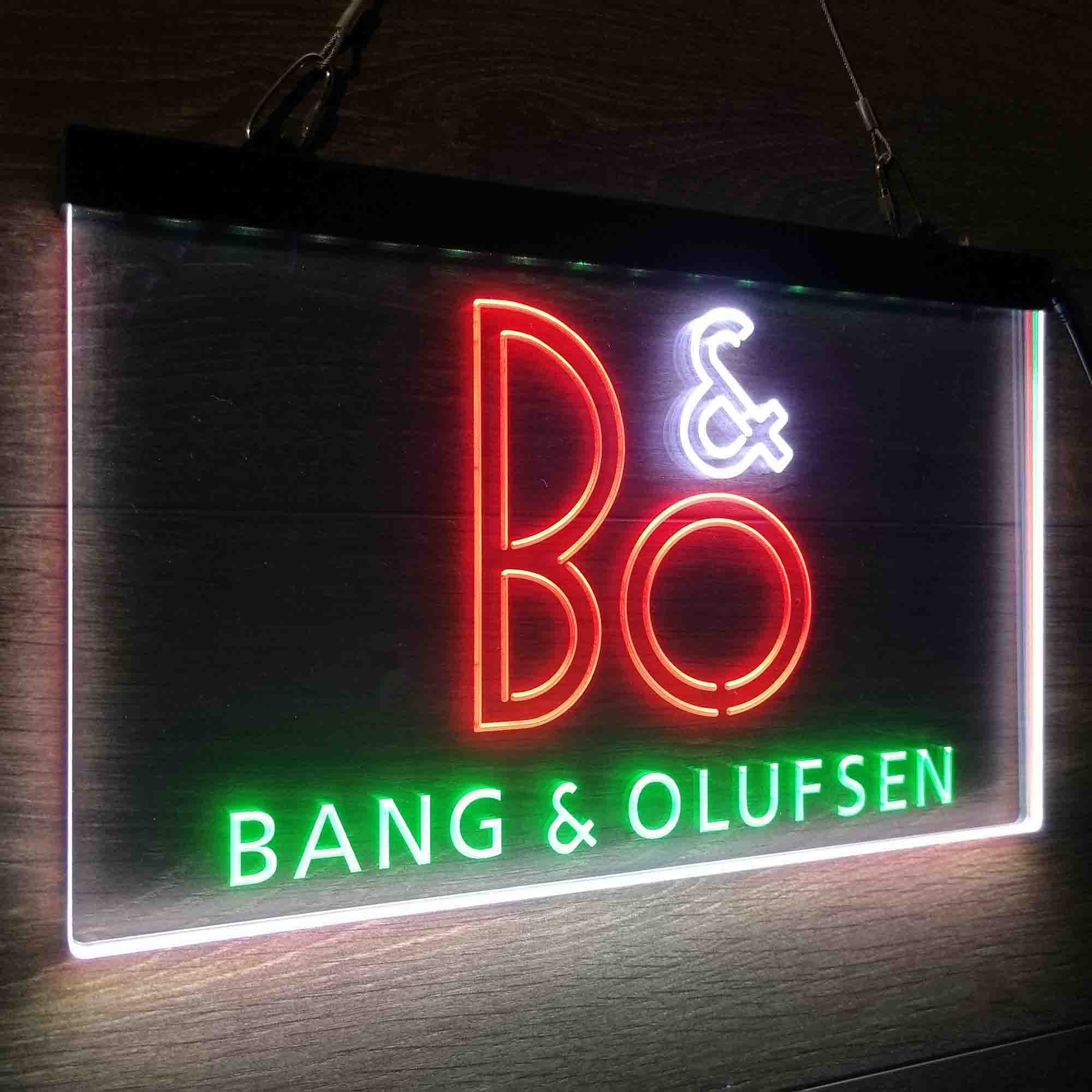 B&O Bang & Olufsen Neon LED Sign 3 Colors