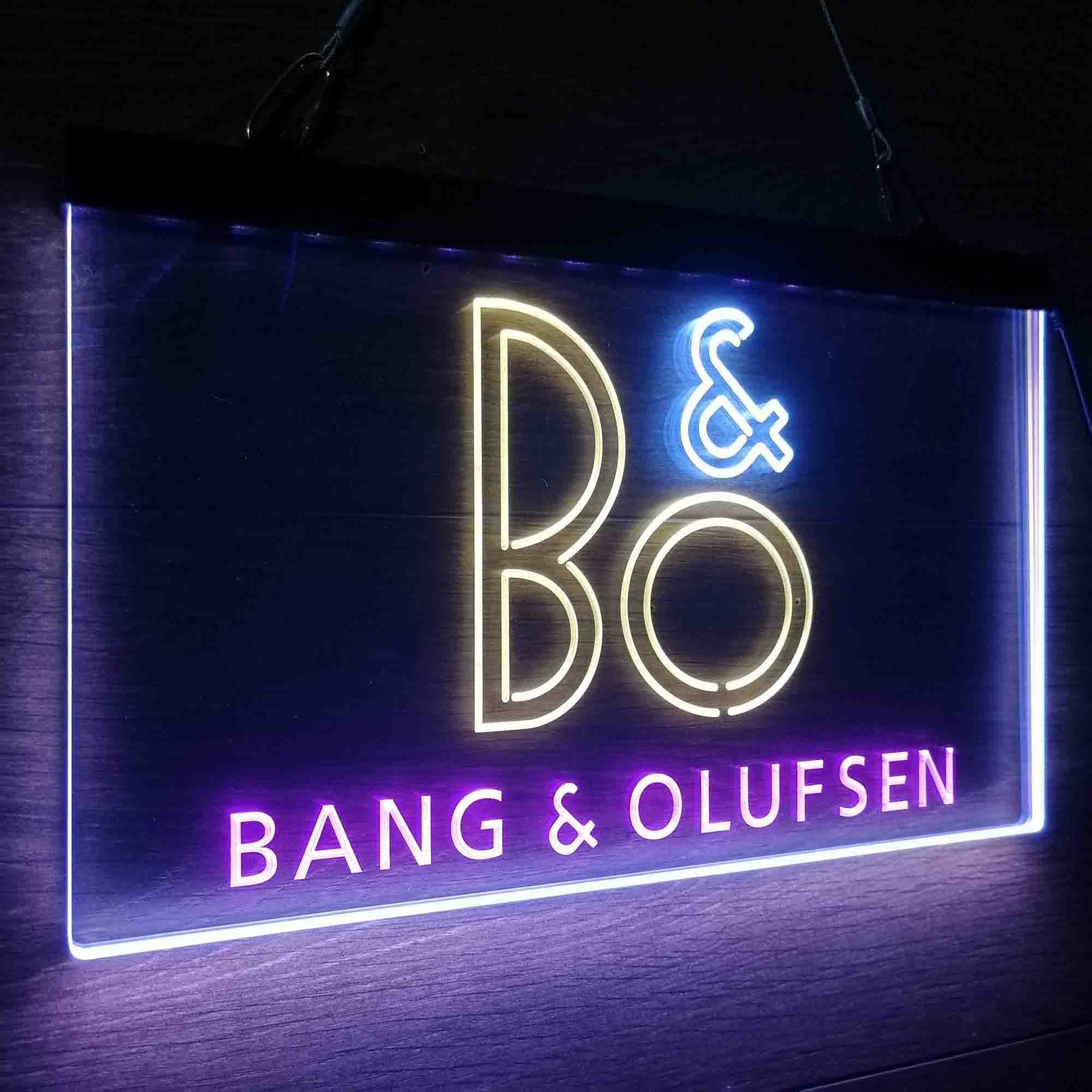 B&O Bang & Olufsen Neon LED Sign 3 Colors