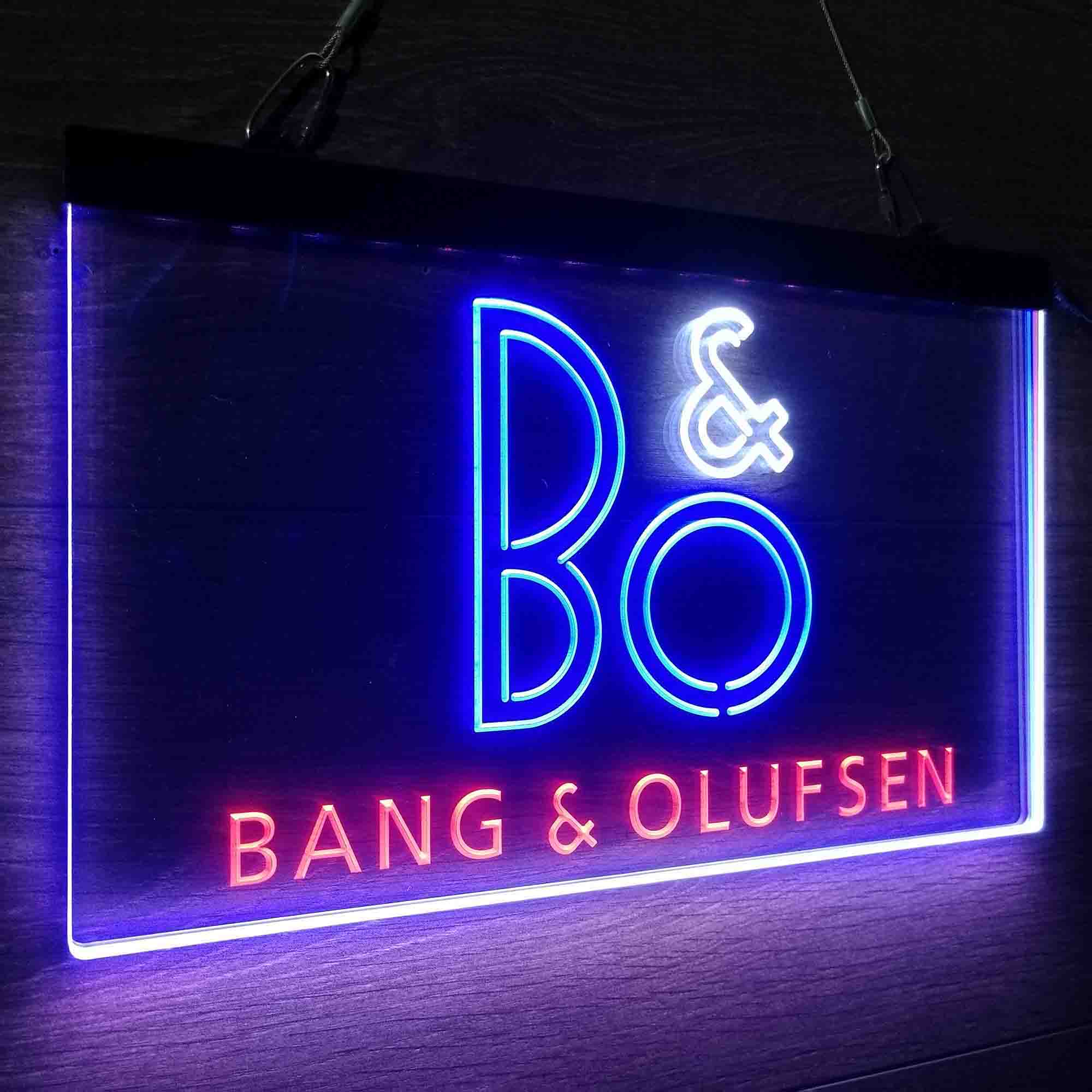 B&O Bang & Olufsen Neon LED Sign 3 Colors