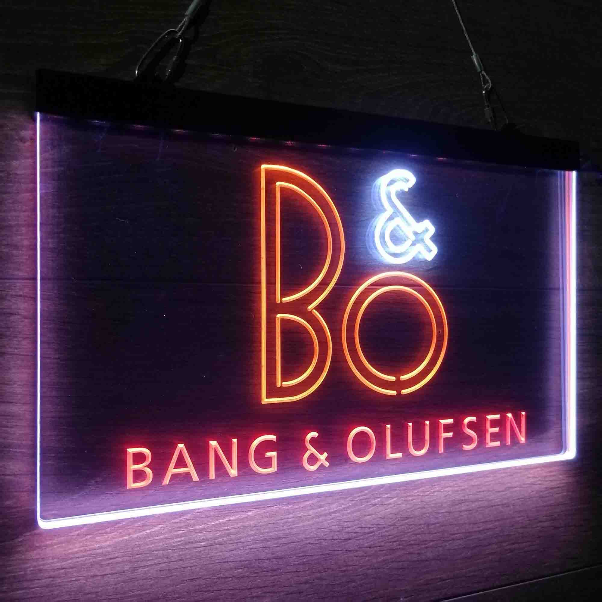 B&O Bang & Olufsen Neon LED Sign 3 Colors