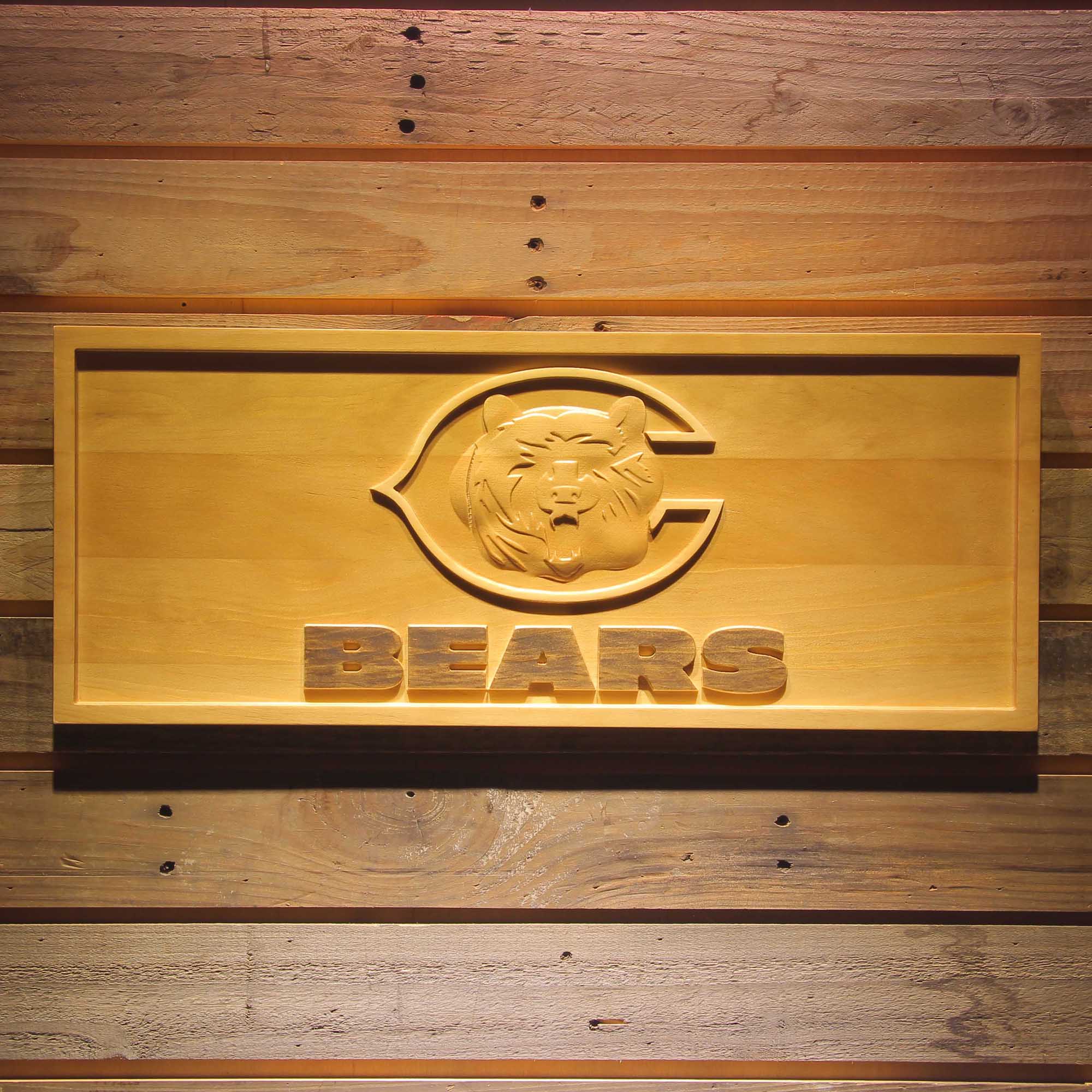 Chicago Bears,nfl 3D Solid Wooden Craving Sign