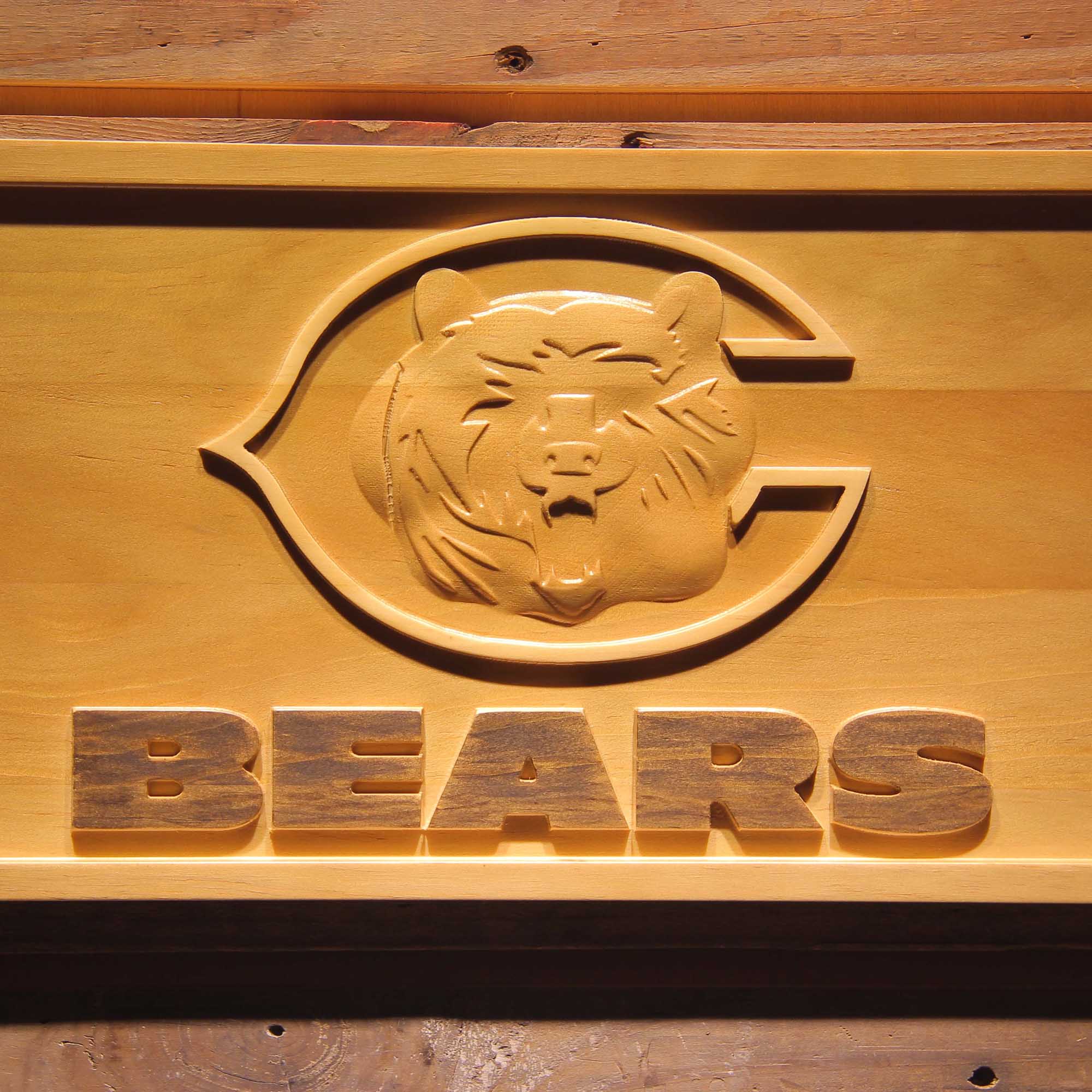 Chicago Bears,nfl 3D Solid Wooden Craving Sign