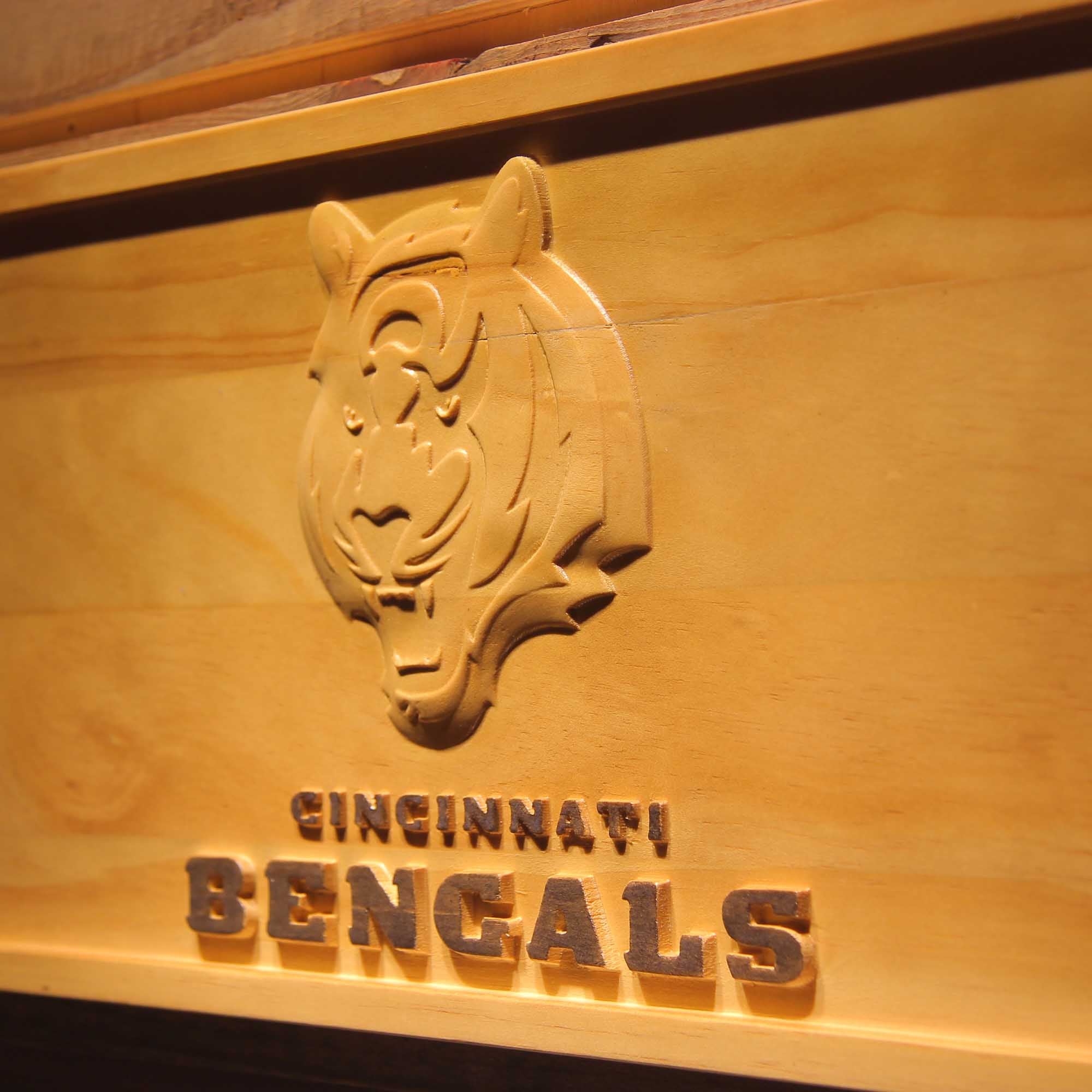 Cincinnati Bengals,nfl 3D Solid Wooden Craving Sign