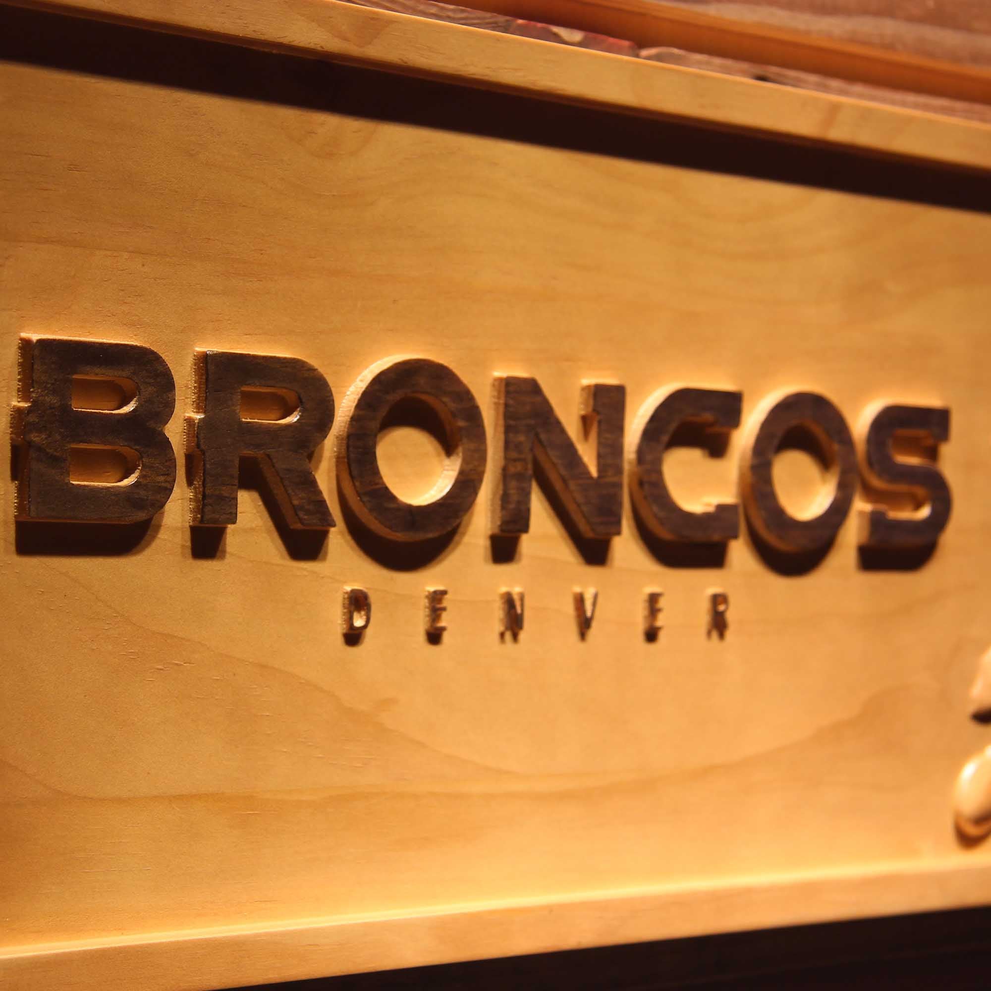 Denver Broncos,nfl 3D Solid Wooden Craving Sign