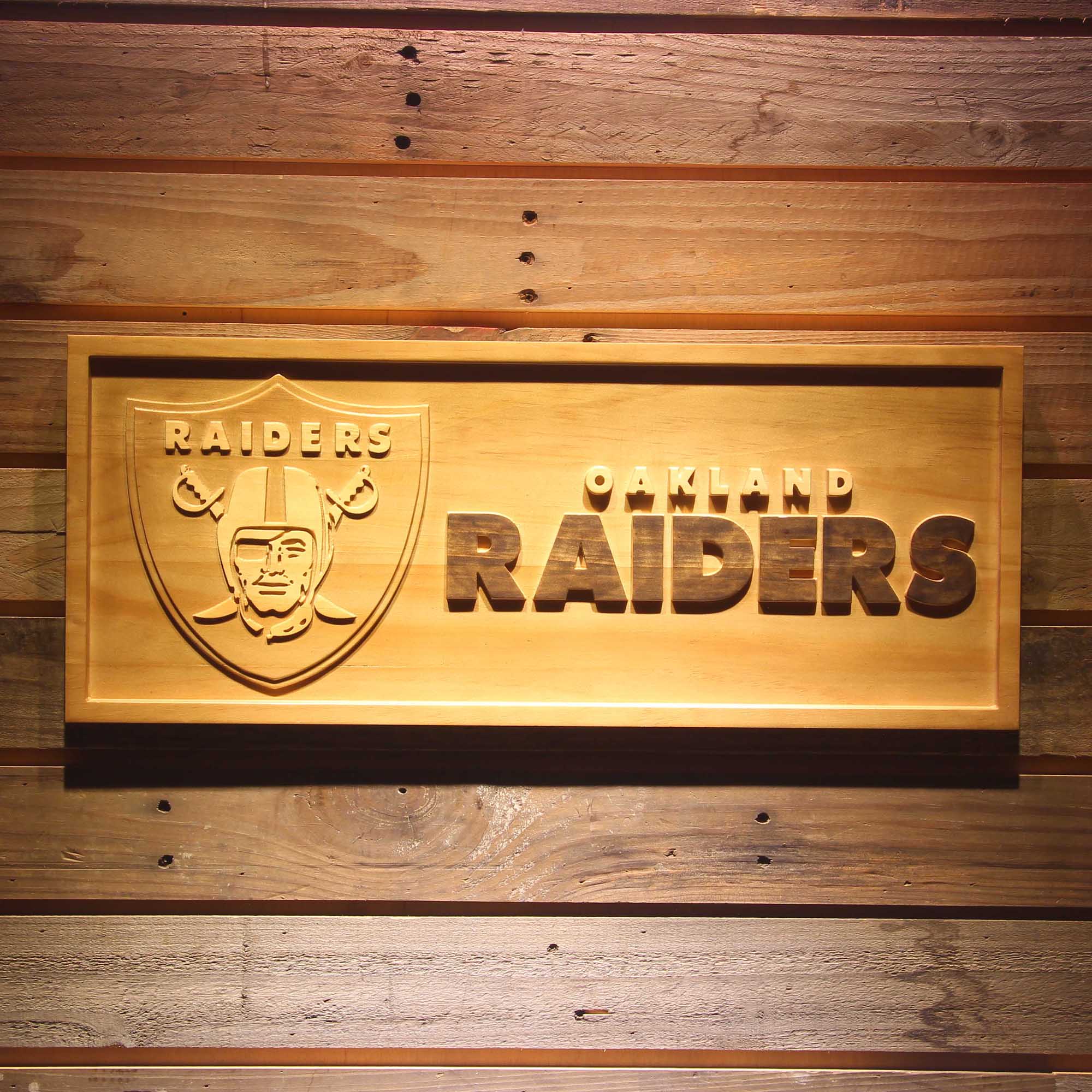 Oakland Raiders,nfl 3D Solid Wooden Craving Sign