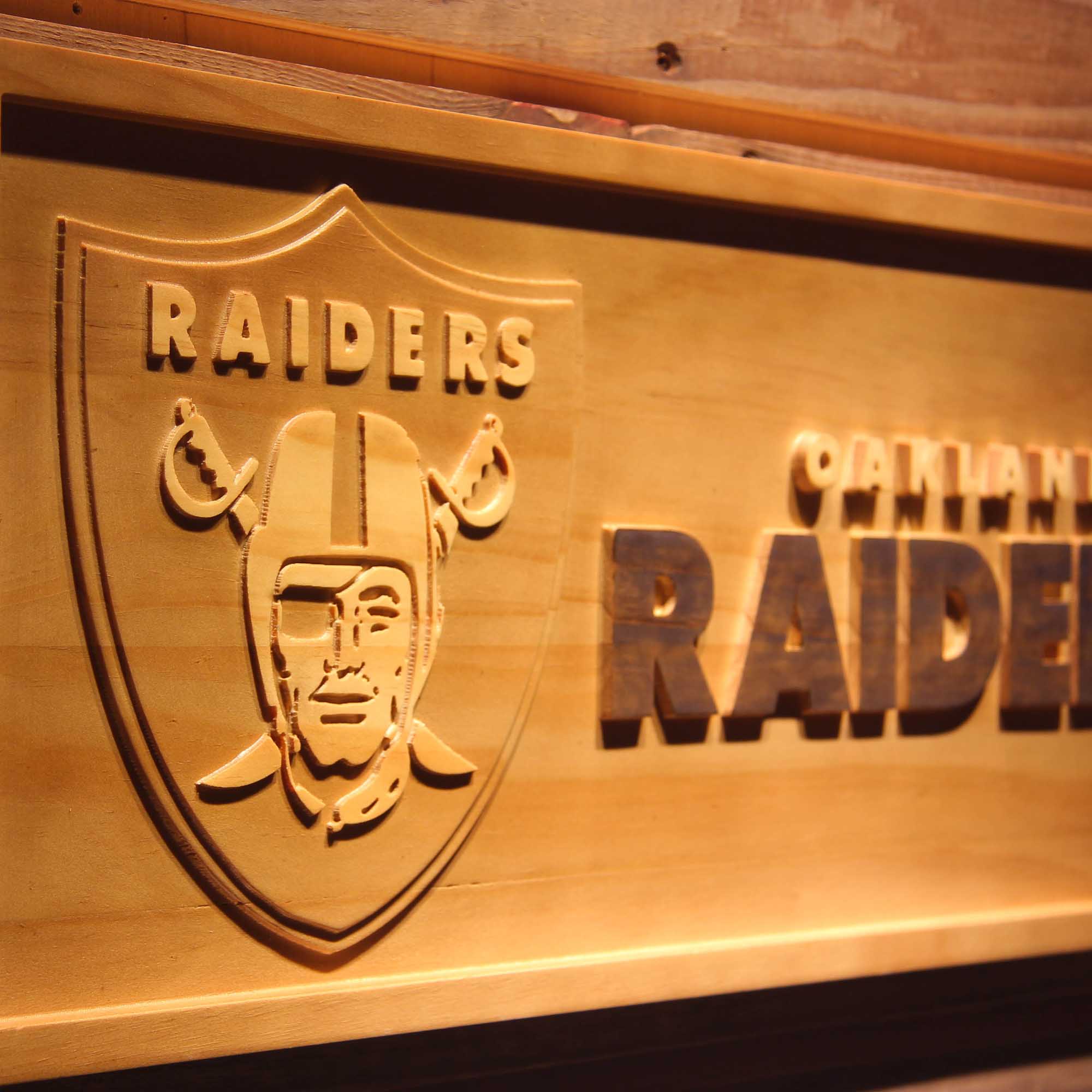 Oakland Raiders,nfl 3D Solid Wooden Craving Sign