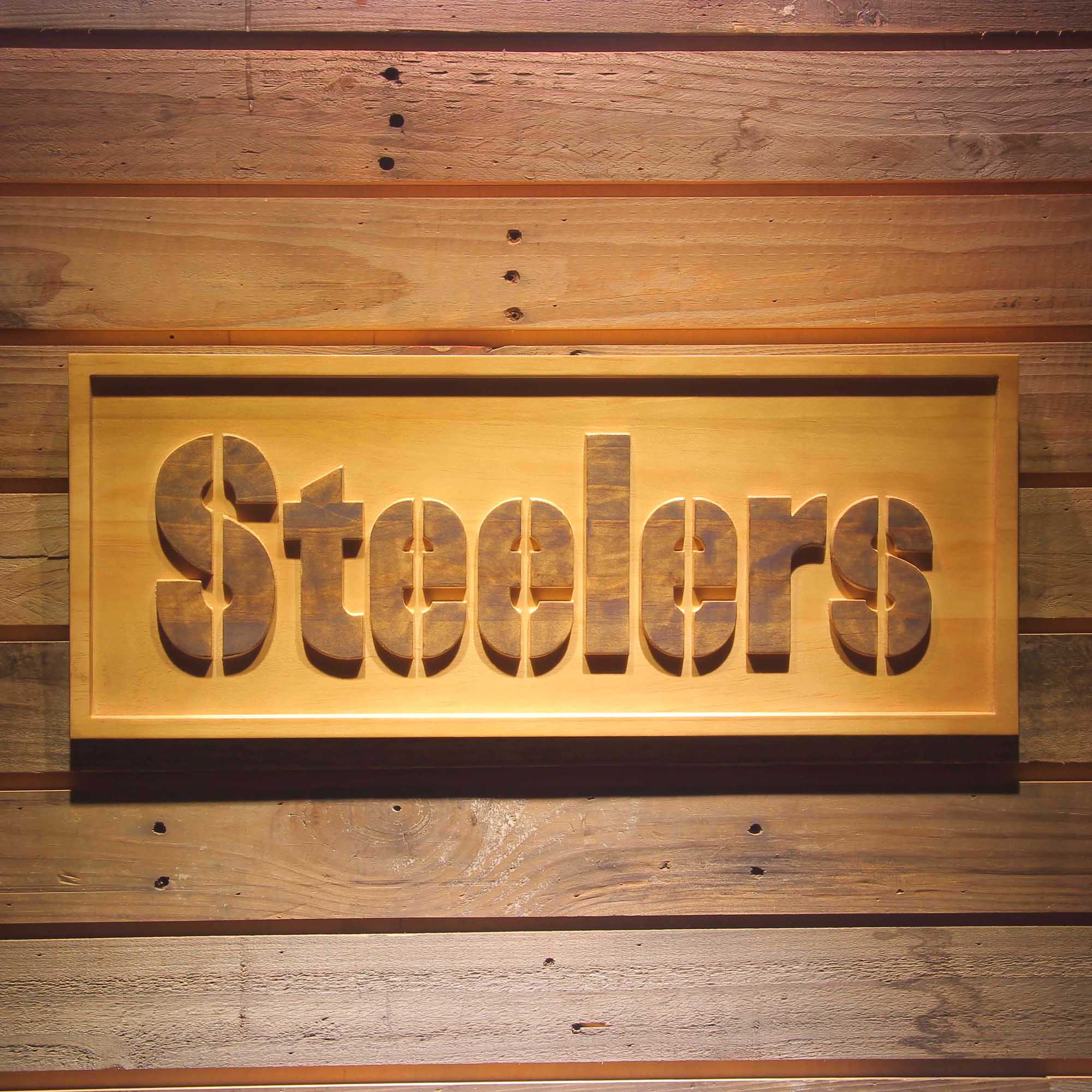 Pittsburgh Steelers,nfl 3D Solid Wooden Craving Sign