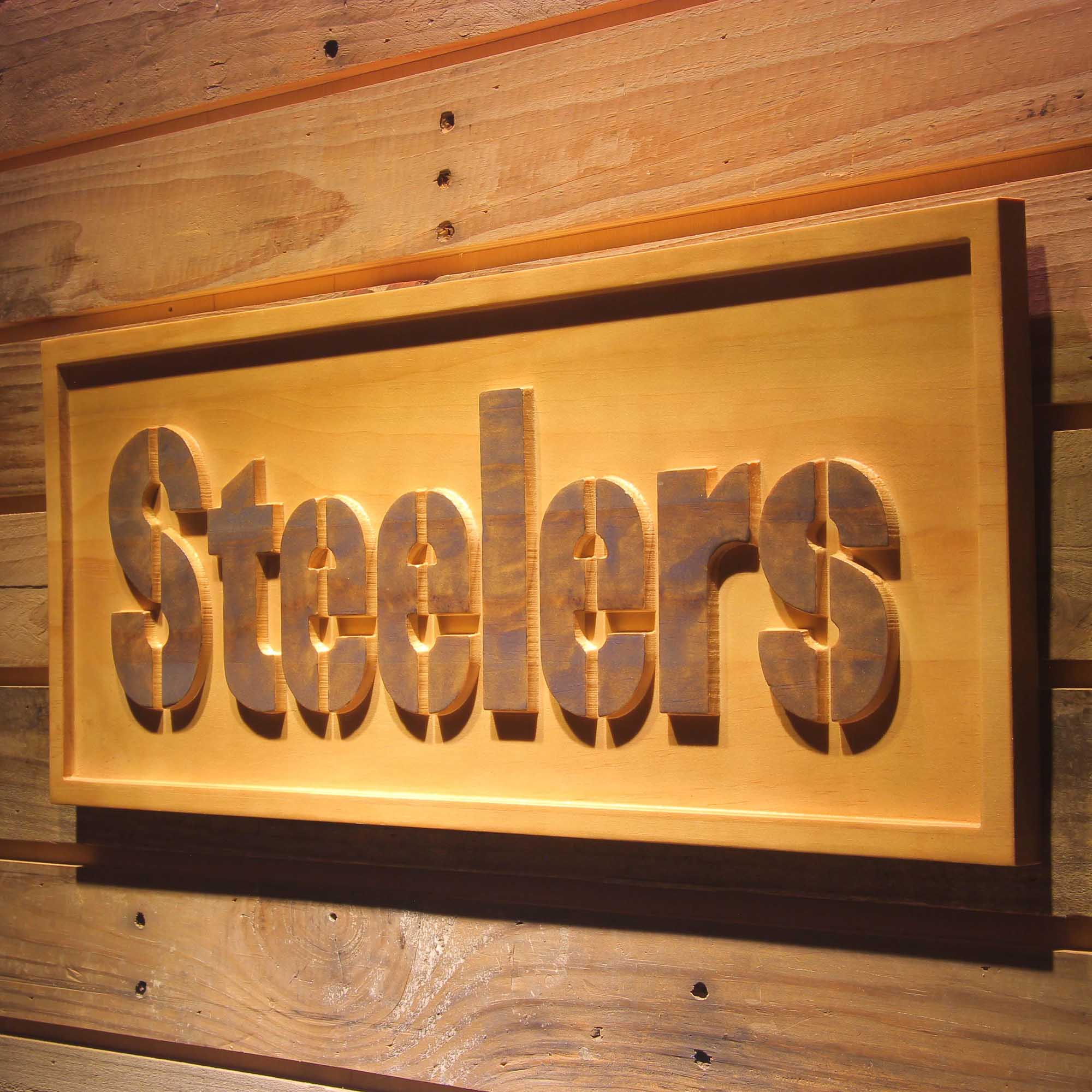 Pittsburgh Steelers,nfl 3D Solid Wooden Craving Sign