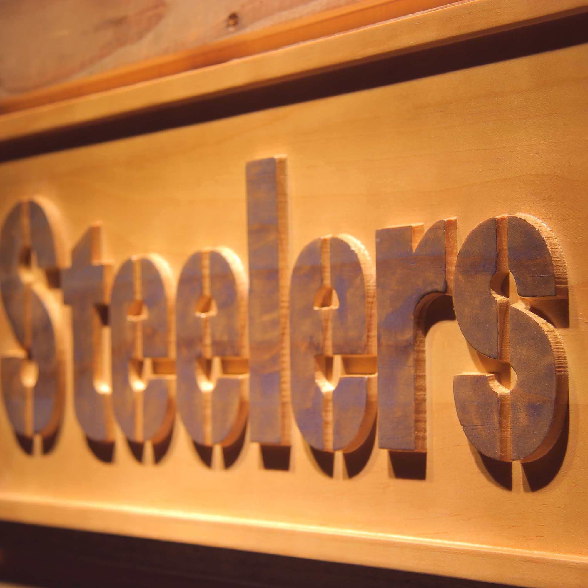 Pittsburgh Steelers,nfl 3D Solid Wooden Craving Sign