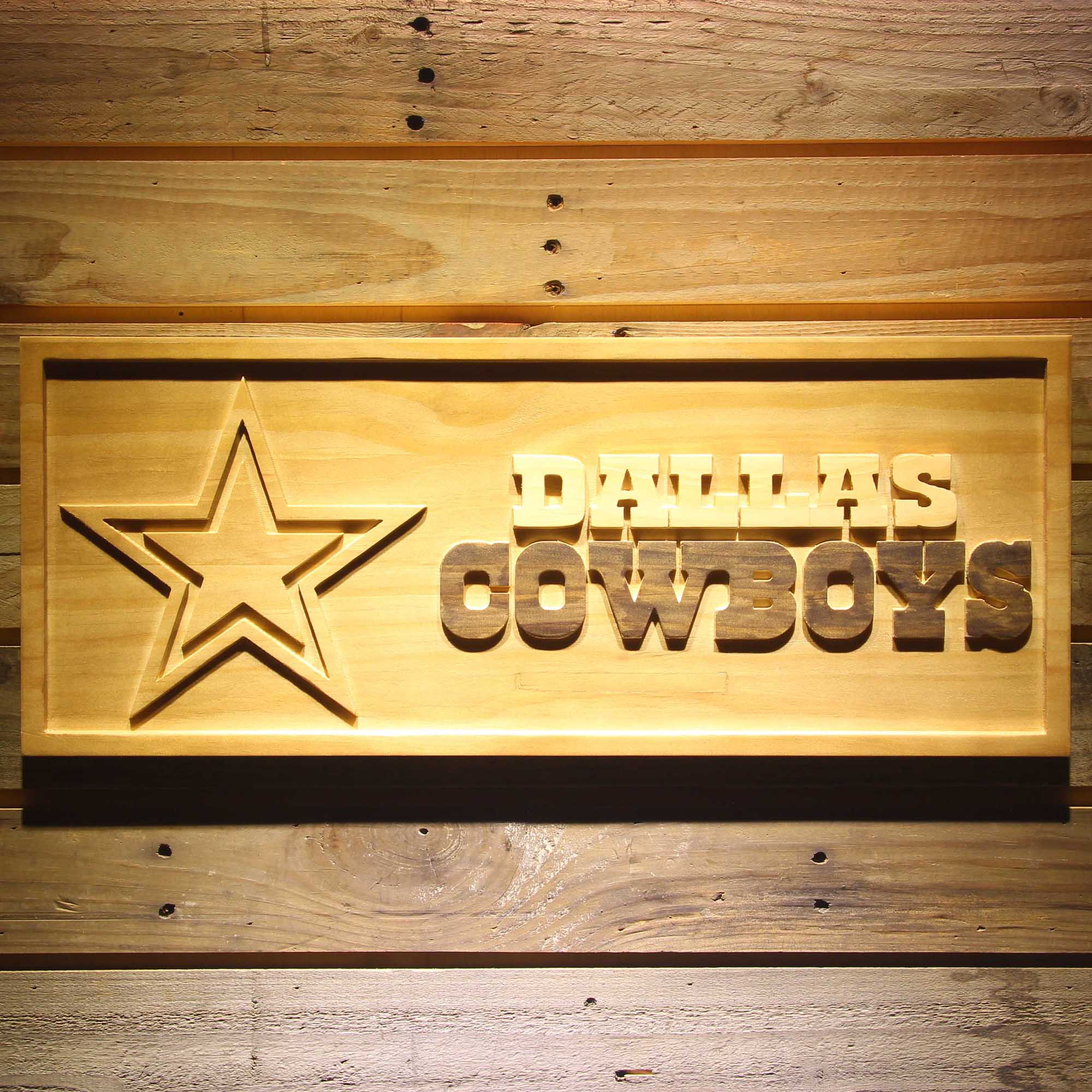 Dallas Cowboys  3D Solid Wooden Craving Sign