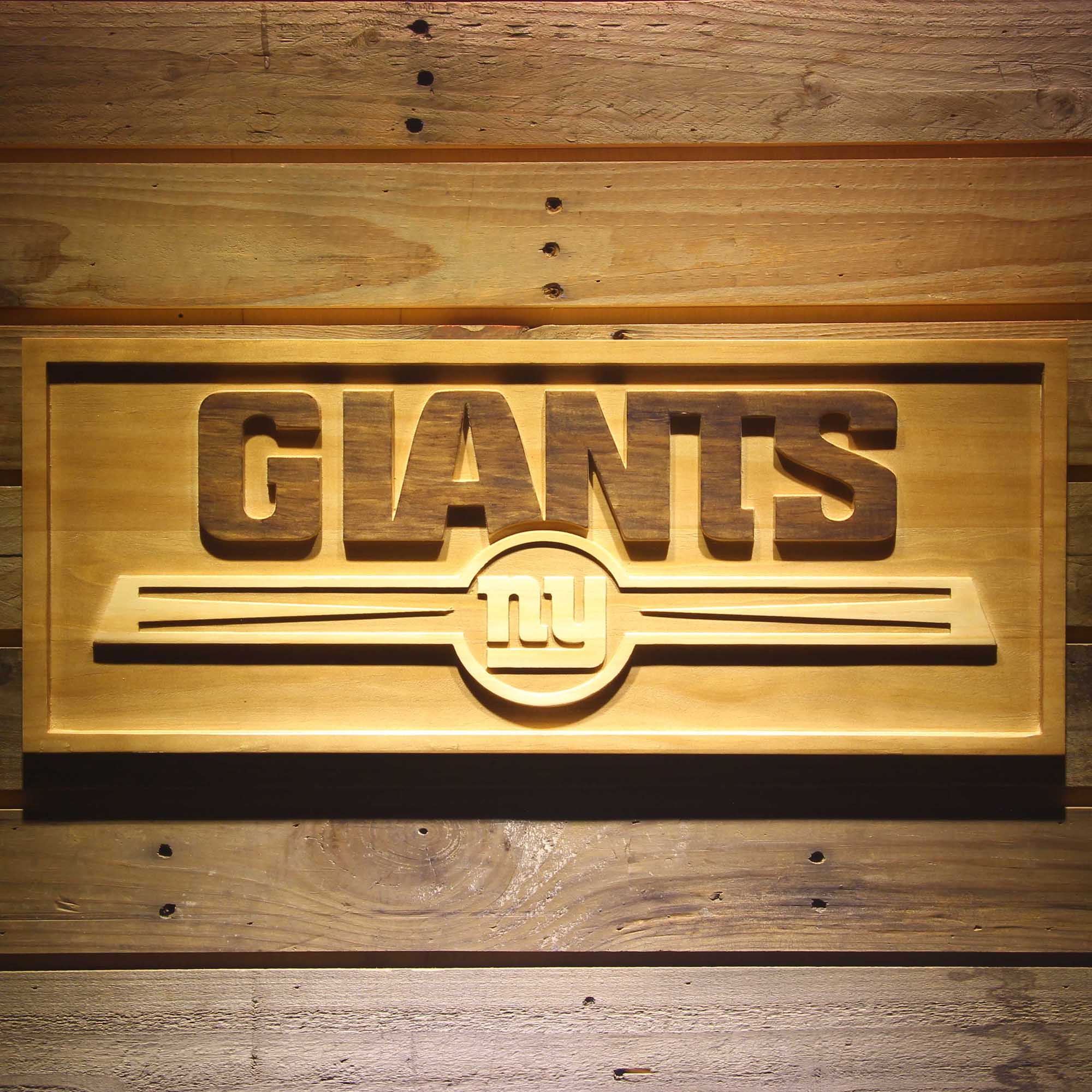 New York Giants  3D Solid Wooden Craving Sign