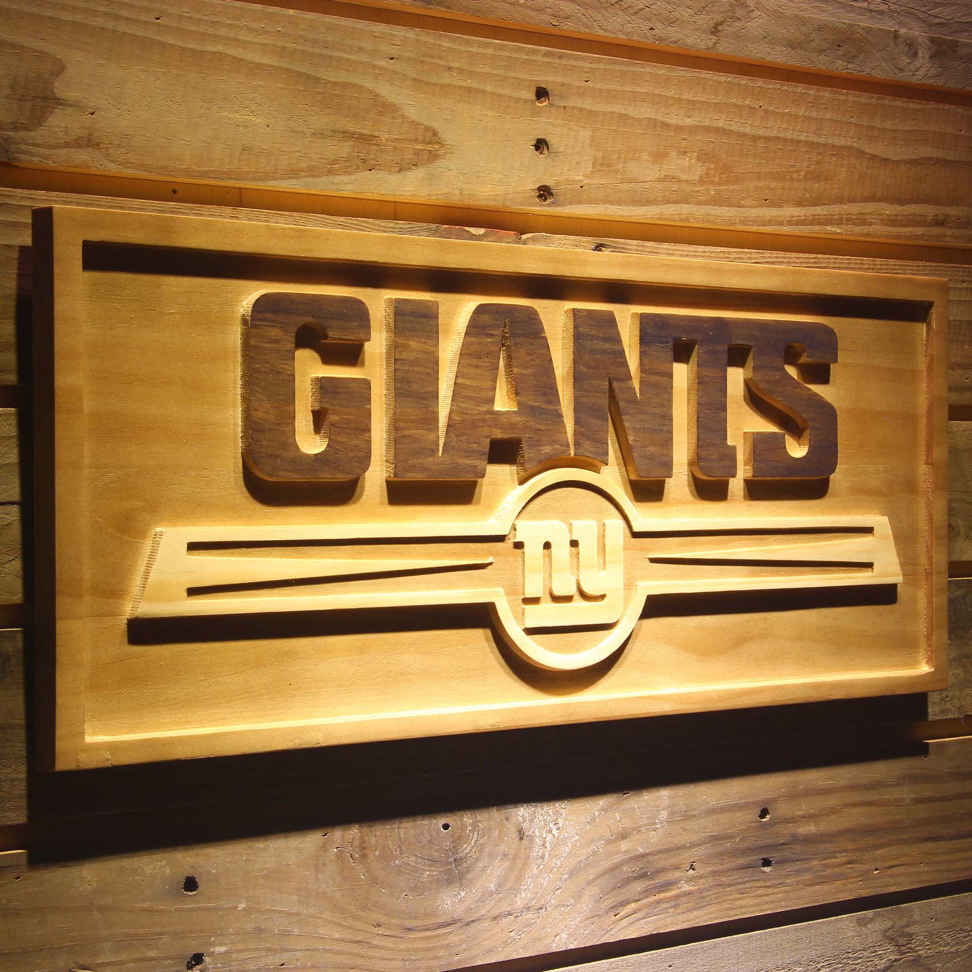 New York Giants  3D Solid Wooden Craving Sign