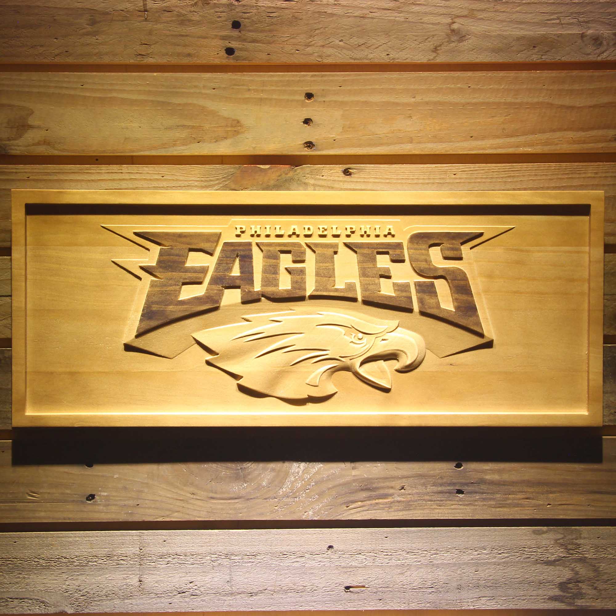 Philadelphia Eagles  3D Solid Wooden Craving Sign