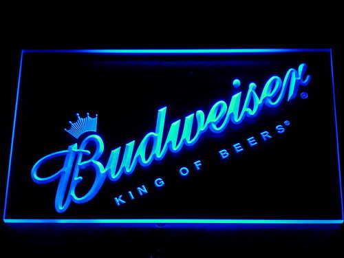Budweiser King Of Beers Slanted Neon Light LED Sign