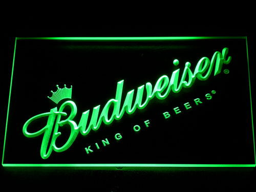 Budweiser King Of Beers Slanted Neon Light LED Sign