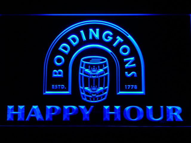 Boddingtons Beer Happy Hour Neon Light LED Sign