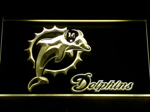 Miami Dolphins Neon Light LED Sign Man Cave Light Up Sign