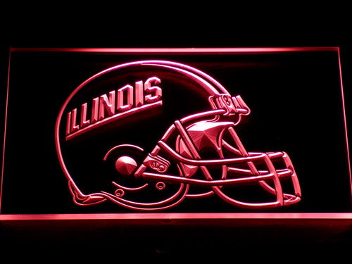 Illinois Fighting Illini Helmet Football Neon Light LED Sign