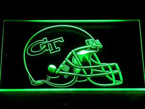 Georgia Tech Yellow Jackets Helmet Neon Light LED Sign