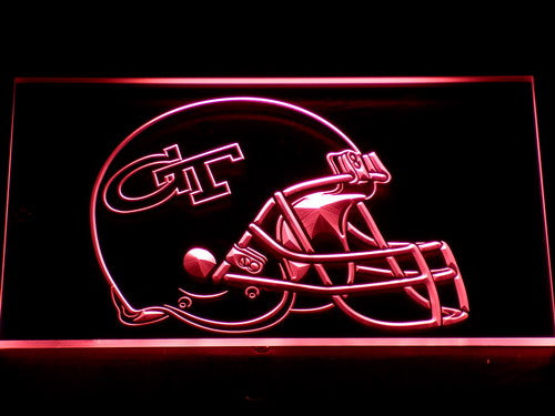 Georgia Tech Yellow Jackets Helmet Neon Light LED Sign