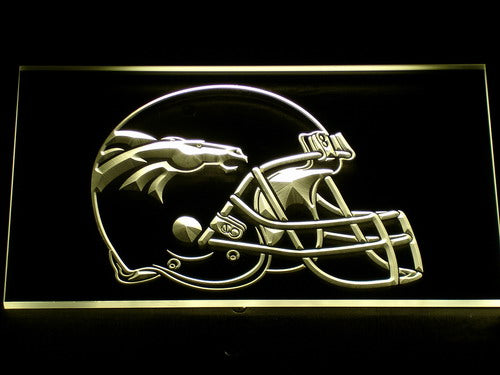 Denver Broncos Helmet Neon Light LED Sign
