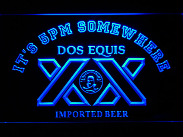 Dos Equis It's 5pm Somewhere Neon Light LED Sign