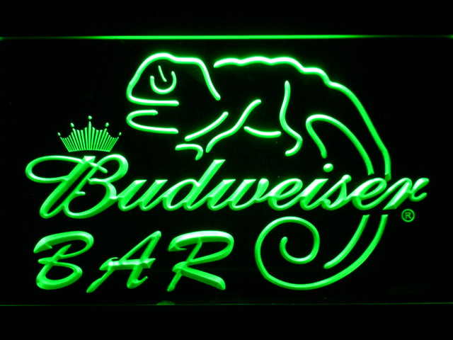 Budweisers Lizard Bar Neon Light LED Sign