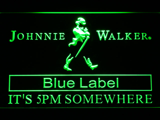Johnnie Walker Blue Label It's 5pm Somewhere Neon Light LED Sign