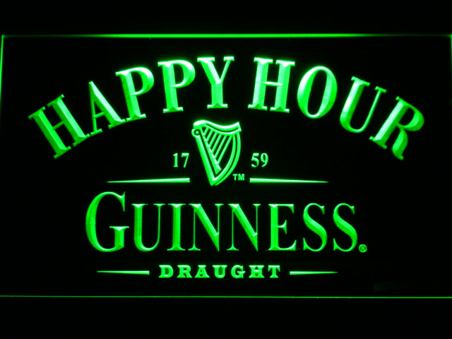 Guinness Draught Happy Hour Neon Light LED Sign