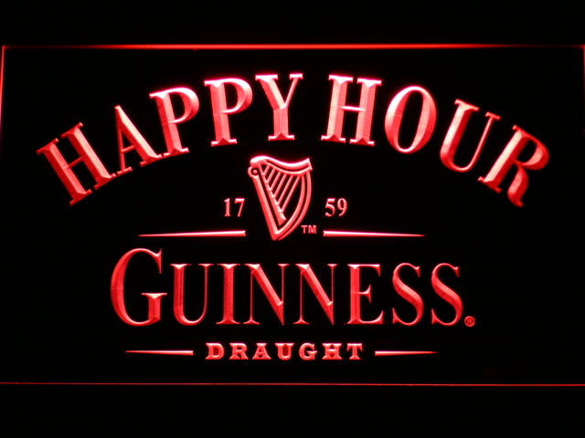 Guinness Draught Happy Hour Neon Light LED Sign