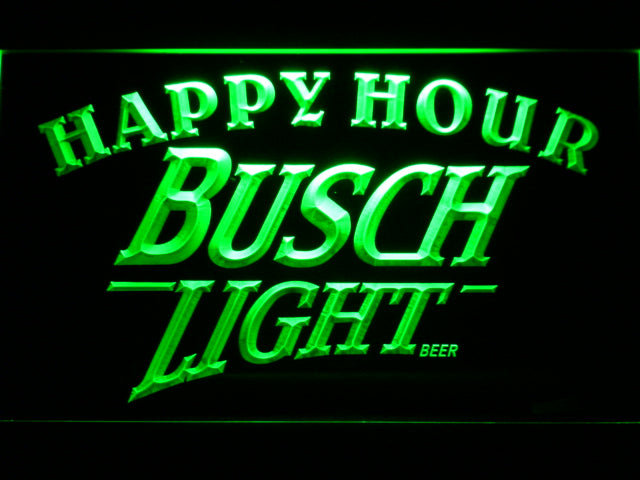 Busch Light Beer Happy Hour Bar Neon Light LED Sign