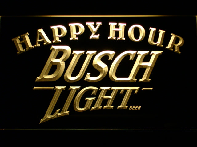 Busch Light Beer Happy Hour Bar Neon Light LED Sign