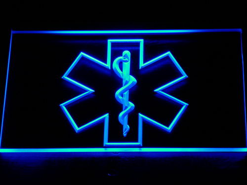 Emergency Medical Services Star Of Life Neon Light LED Sign