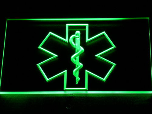 Emergency Medical Services Star Of Life Neon Light LED Sign