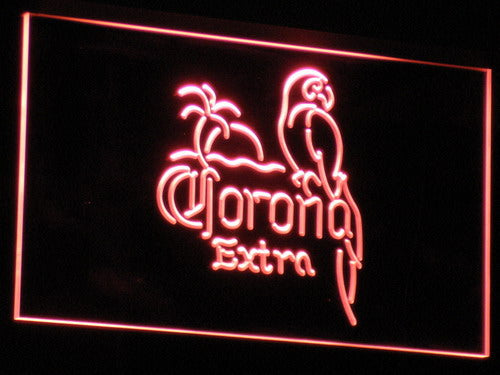 Corona Extra - Parrot Beer Open Bar Neon Light LED Sign