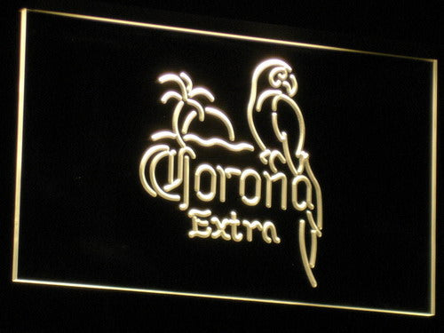 Corona Extra - Parrot Beer Open Bar LED Neon Sign