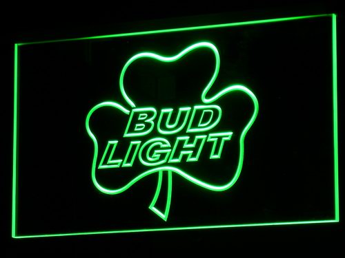 Bud Light Shamrock Neon Light LED Sign