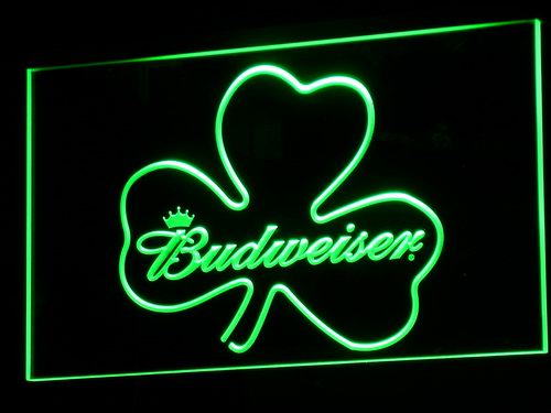 Budweiser Shamrock LED Neon Sign