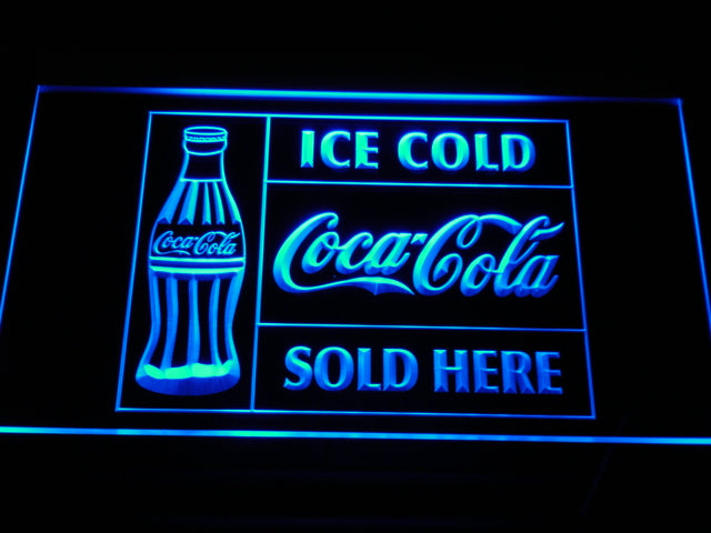 Coca-Cola Ice Cold Sold Here LED Neon Sign