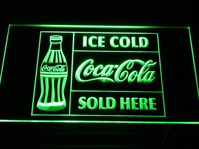 Coca-Cola Ice Cold Sold Here LED Neon Sign