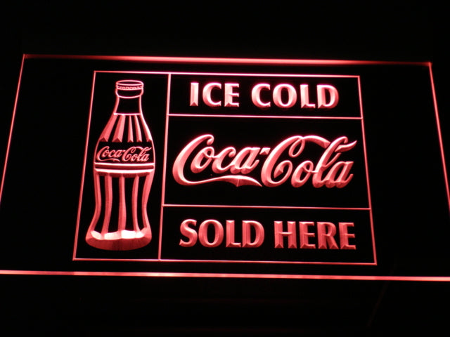 Coca-Cola Ice Cold Sold Here LED Neon Sign