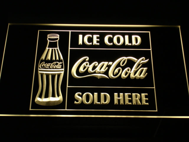 Coca-Cola Ice Cold Sold Here LED Neon Sign