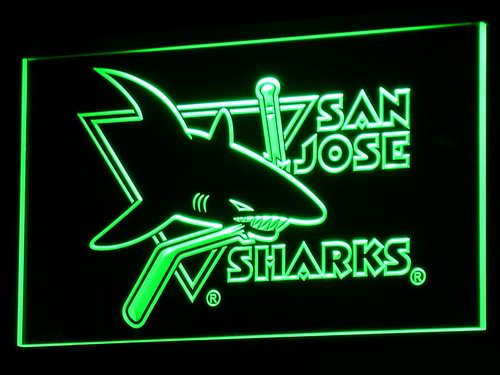 San Jose Sharks Hockey Neon Light LED Sign Man Cave Light Up Sign