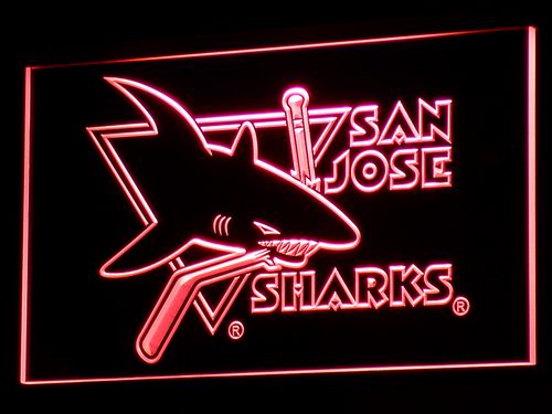 San Jose Sharks Hockey Neon Light LED Sign Man Cave Light Up Sign