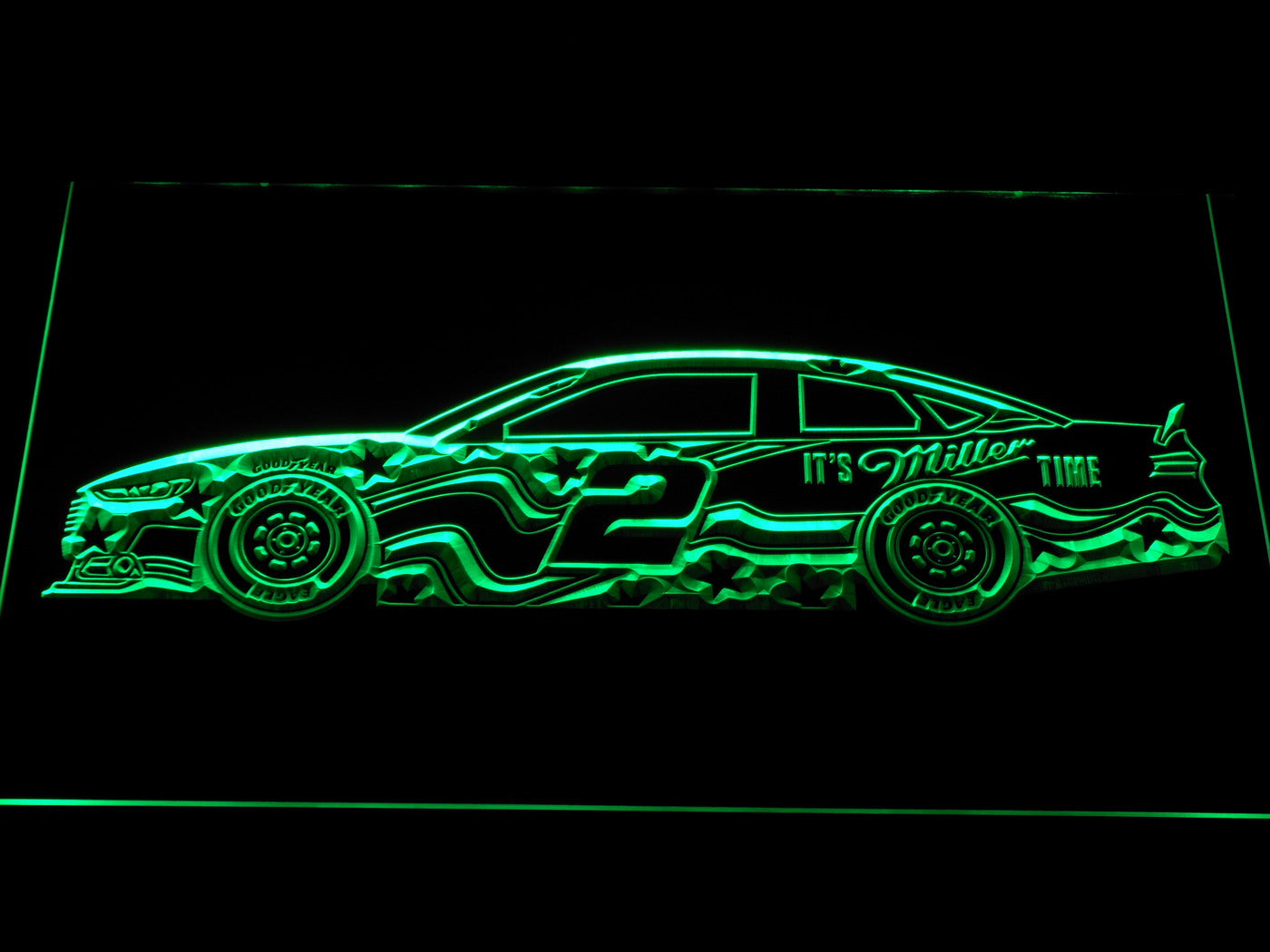 Custom Neon Racing Designs Brad Keselowski Race Car Neon Sign - LED LAB CAVE
