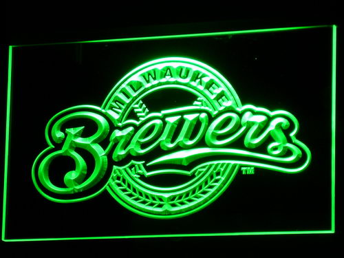 Milwaukee Baseball Neon Light LED Sign