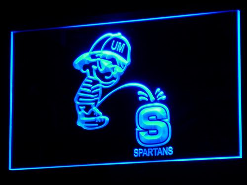 Michigan Wolverines Calvin Spartans Neon Light LED Sign