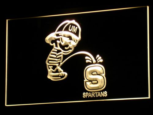 Michigan Wolverines Calvin Spartans Neon Light LED Sign